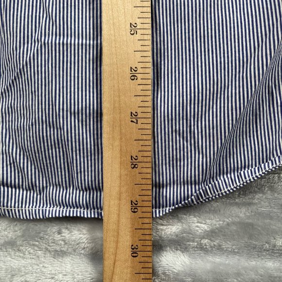 Gap Shirt Mens Small Blue Striped Button Down Long Sleeve 100% Cotton Casual - Picture 8 of 16